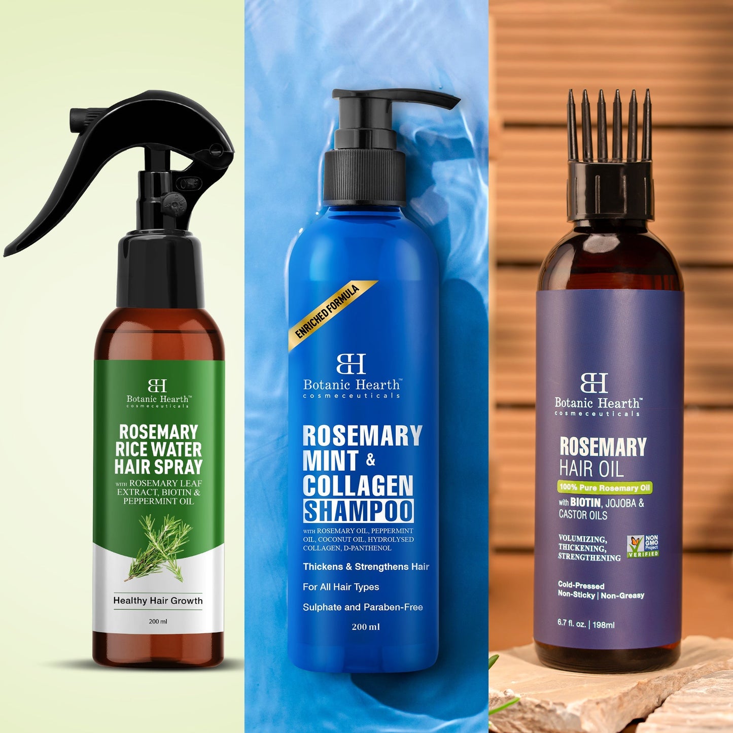 Botanic Hearth Rosemary 3-Step Hair Care Trio