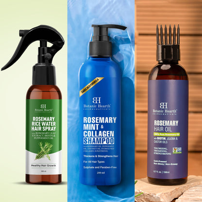Botanic Hearth Rosemary 3-Step Hair Care Trio