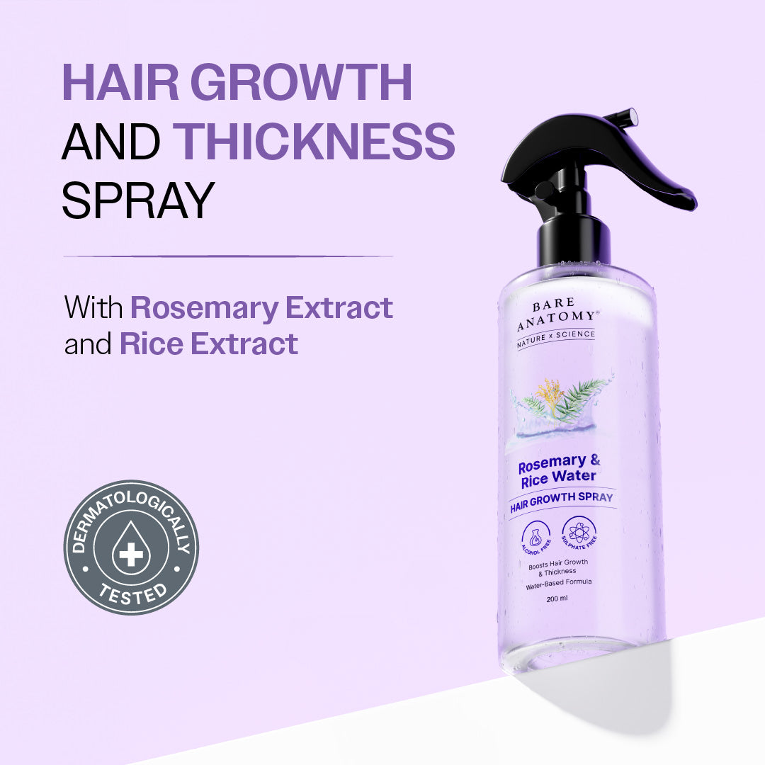 Bare Anatomy Rosemary & Rice Water Hair Growth Spray - 200 ml