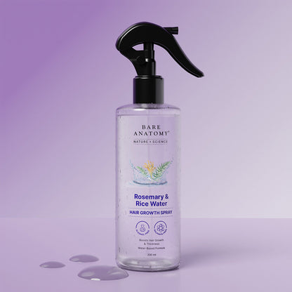 Bare Anatomy Rosemary & Rice Water Hair Growth Spray - 200 ml