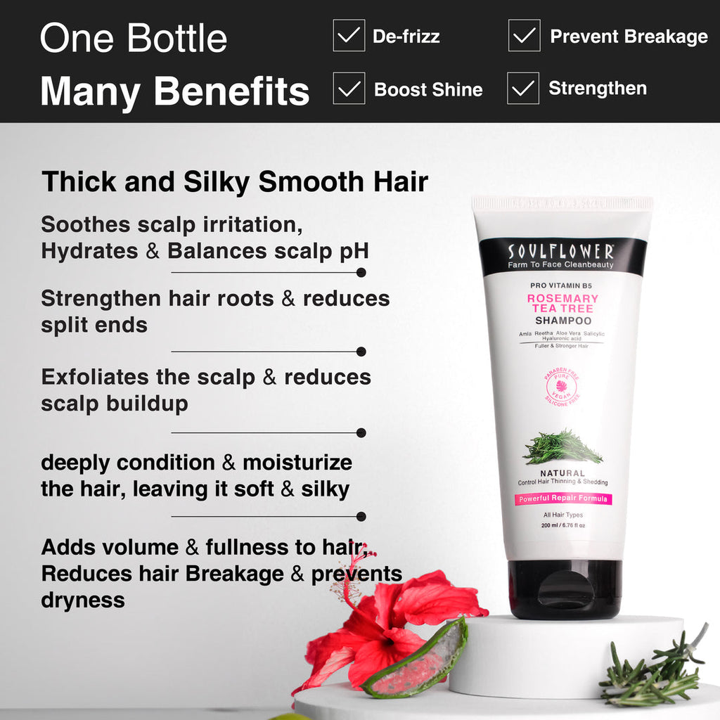 Soulflower Rosemary Shampoo Water & Oil Hair Growth Kit