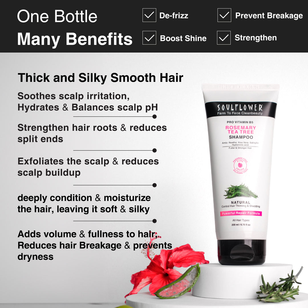 Soulflower Rosemary Shampoo Water & Oil Hair Growth Kit