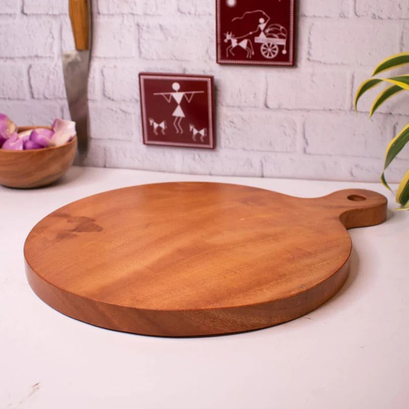 Zishta Round Neem Wood Chopping Board