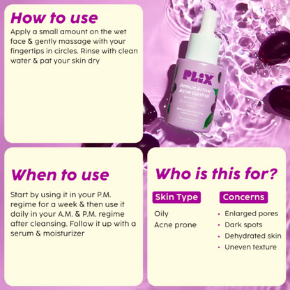 PLIX The Plant Fix Jamun Active Acne Regime With Cleanser & Toner