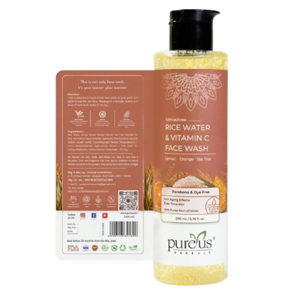 Pureus Herbals Somashree Rice Water & Vitamin C Face Wash