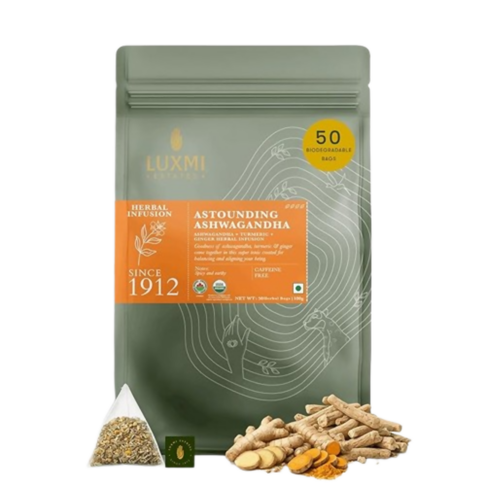 Luxmi Estates Astounding Ashwagandha – Certified Organic Herbal Infusion