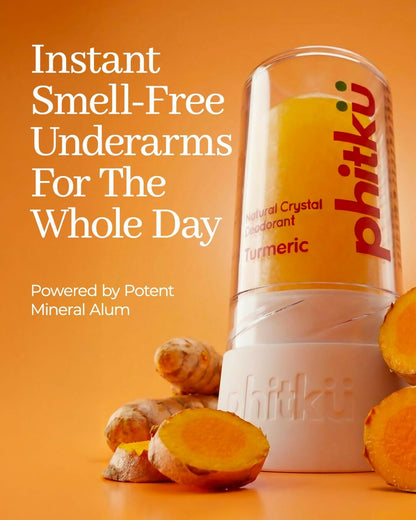 Phitku Crystal Roll On Deo with Turmeric