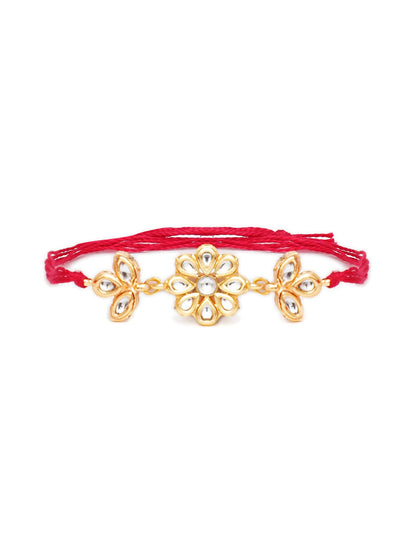 Designer kundan Rakhi - Ruby Raang
