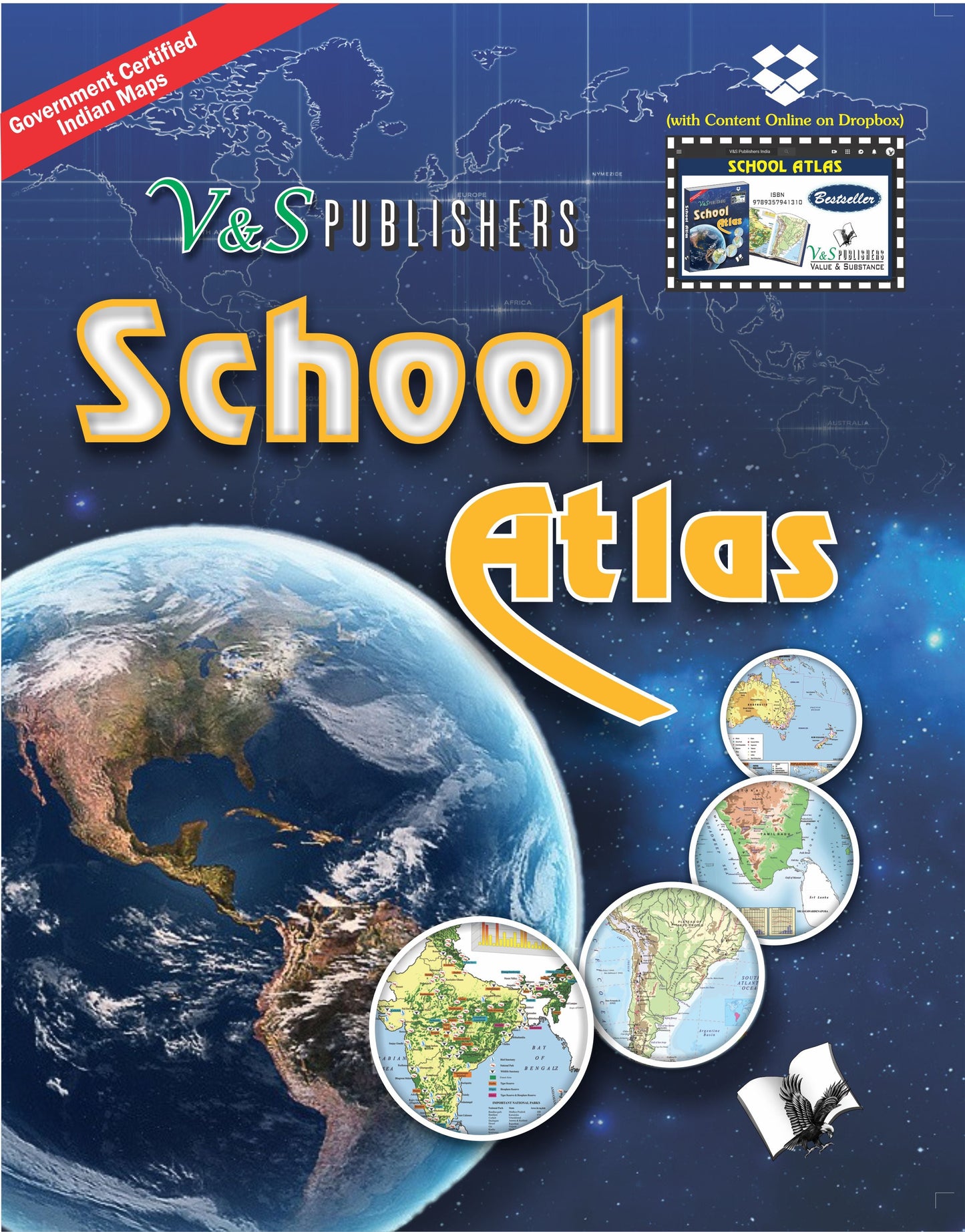 School Atlas   (With Online Content on  Dropbox) by V&S Editorial Board