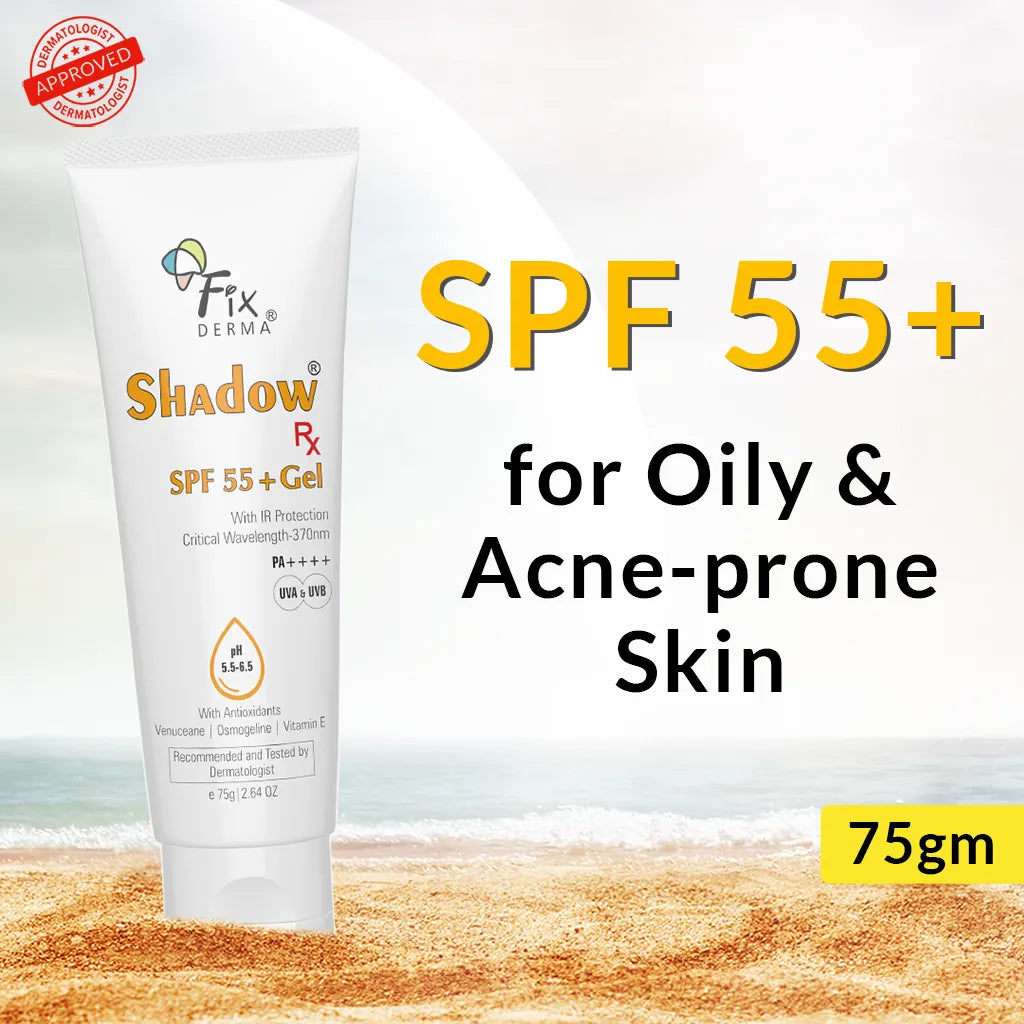 Fixderma Shadow Rx SPF 55+ Gel - 75 gms