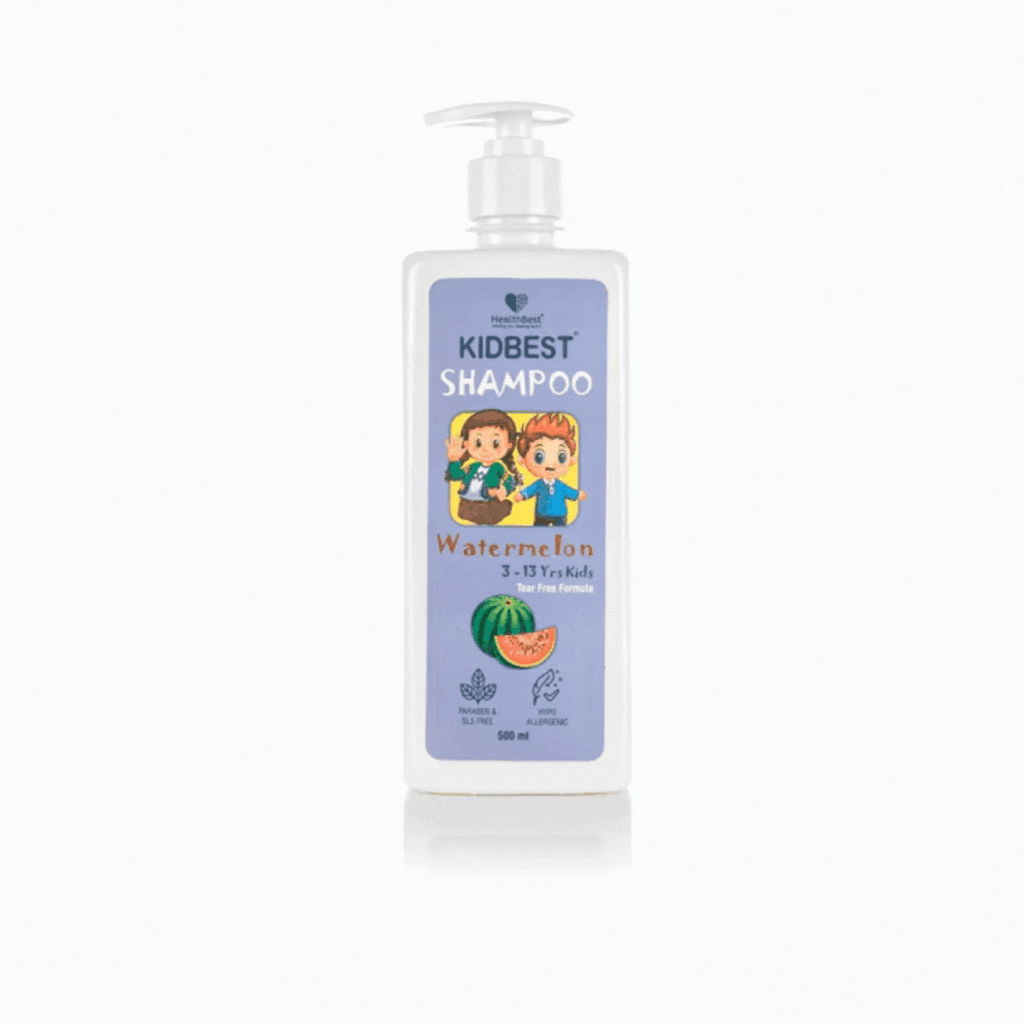 Health Best Kidbest Hair Shampoo for 3-13 Years Kids Pack of 2 - Each 500ml