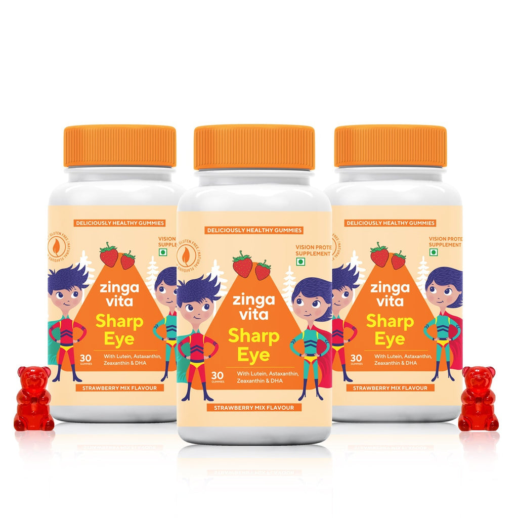 Zingavita Sharp Eye Omega Gummies for Kids for Eye Health - 30 gummies