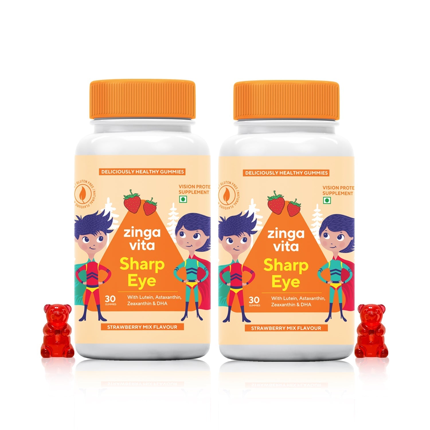 Zingavita Sharp Eye Omega Gummies for Kids for Eye Health - 30 gummies
