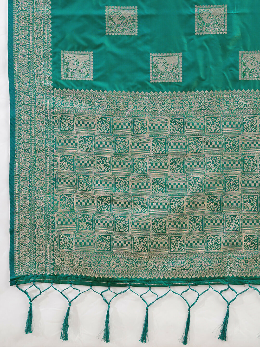 Shree Shyam Fashion Sea Green Silk Blend Saree