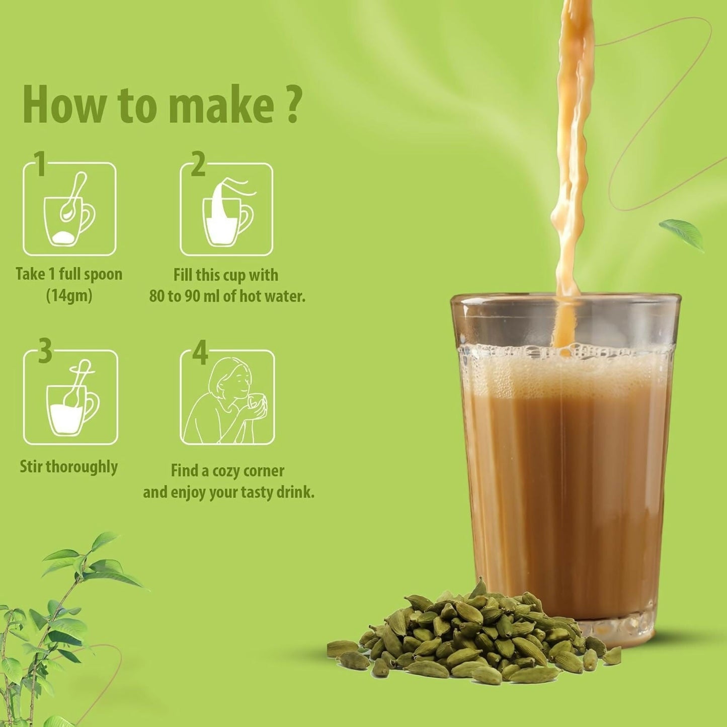 Desire Cardamom Instant Premix Tea Powder