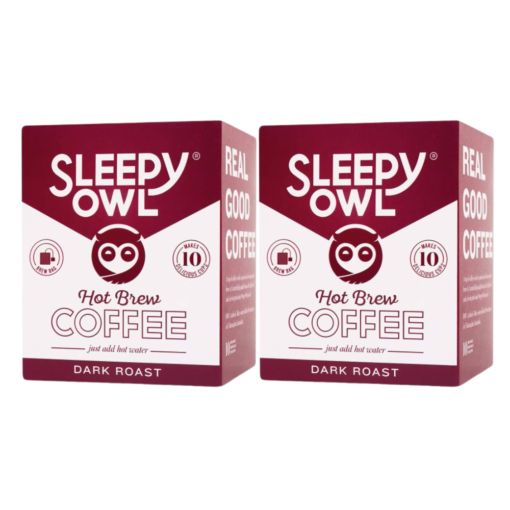 Sleepy Owl Coffee Dark Roast Hot Brew Bags