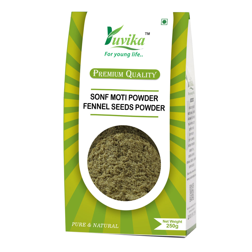 Yuvika Sonf Moti Powder - Saunf Moti Powder - Foeniculum Vulgare - Fennel Seeds Powder - 250gms