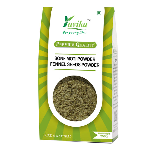 Yuvika Sonf Moti Powder - Saunf Moti Powder - Foeniculum Vulgare - Fennel Seeds Powder - 250gms