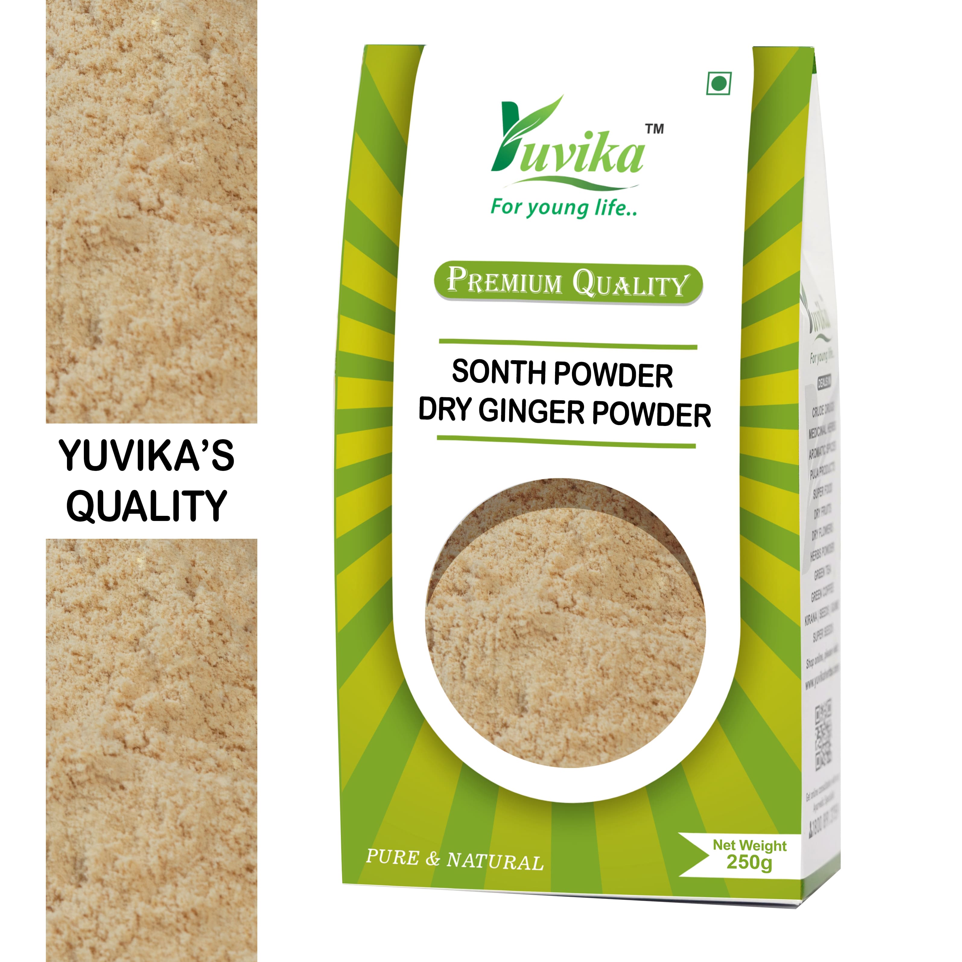 Yuvika Sonth Powder - Sounth Powder - Zingiber Officinale - Dry Ginger Powder - 250gms