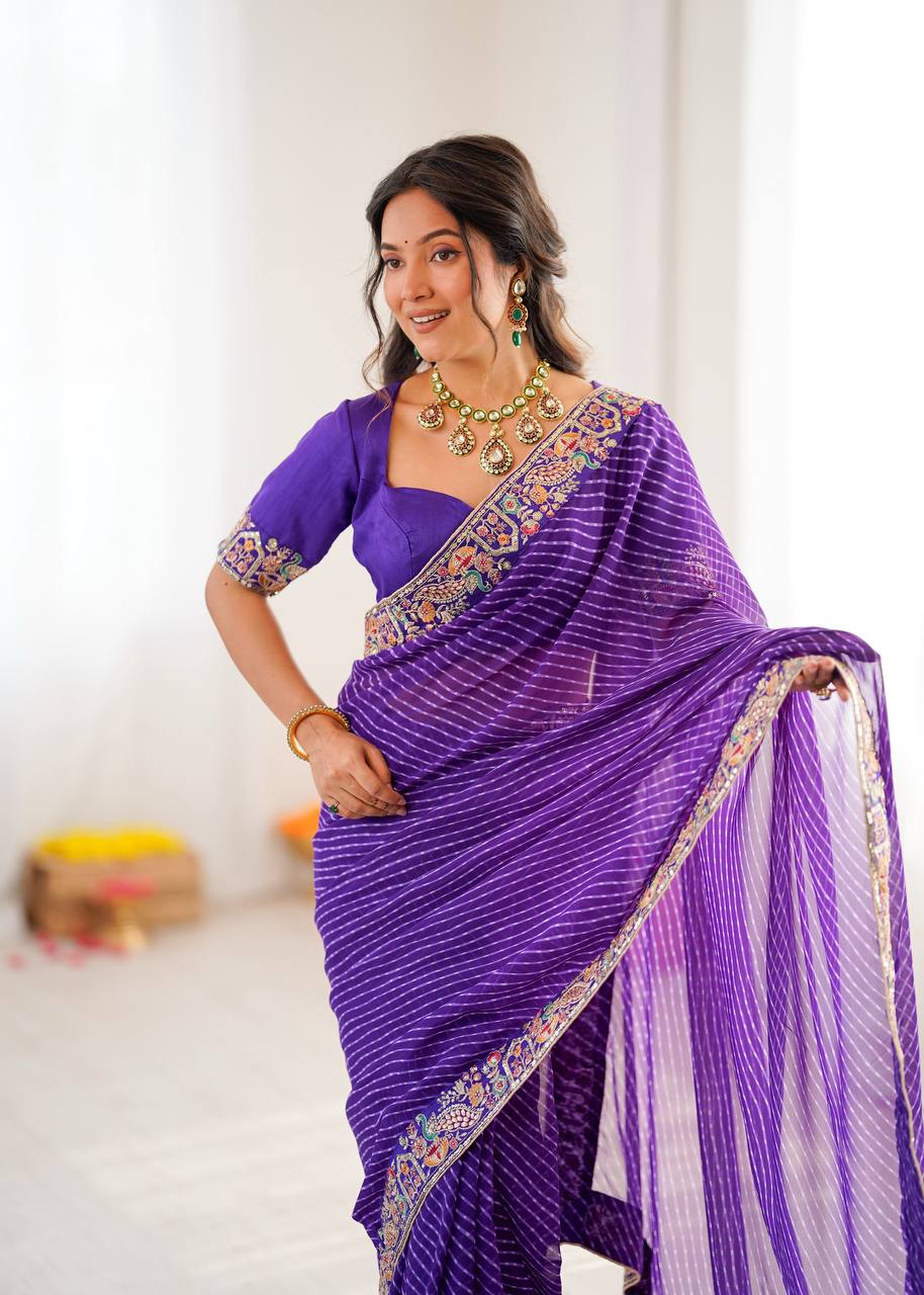 Lehenga Mart Designer Bollywood Style Party Wear Saree-Blue