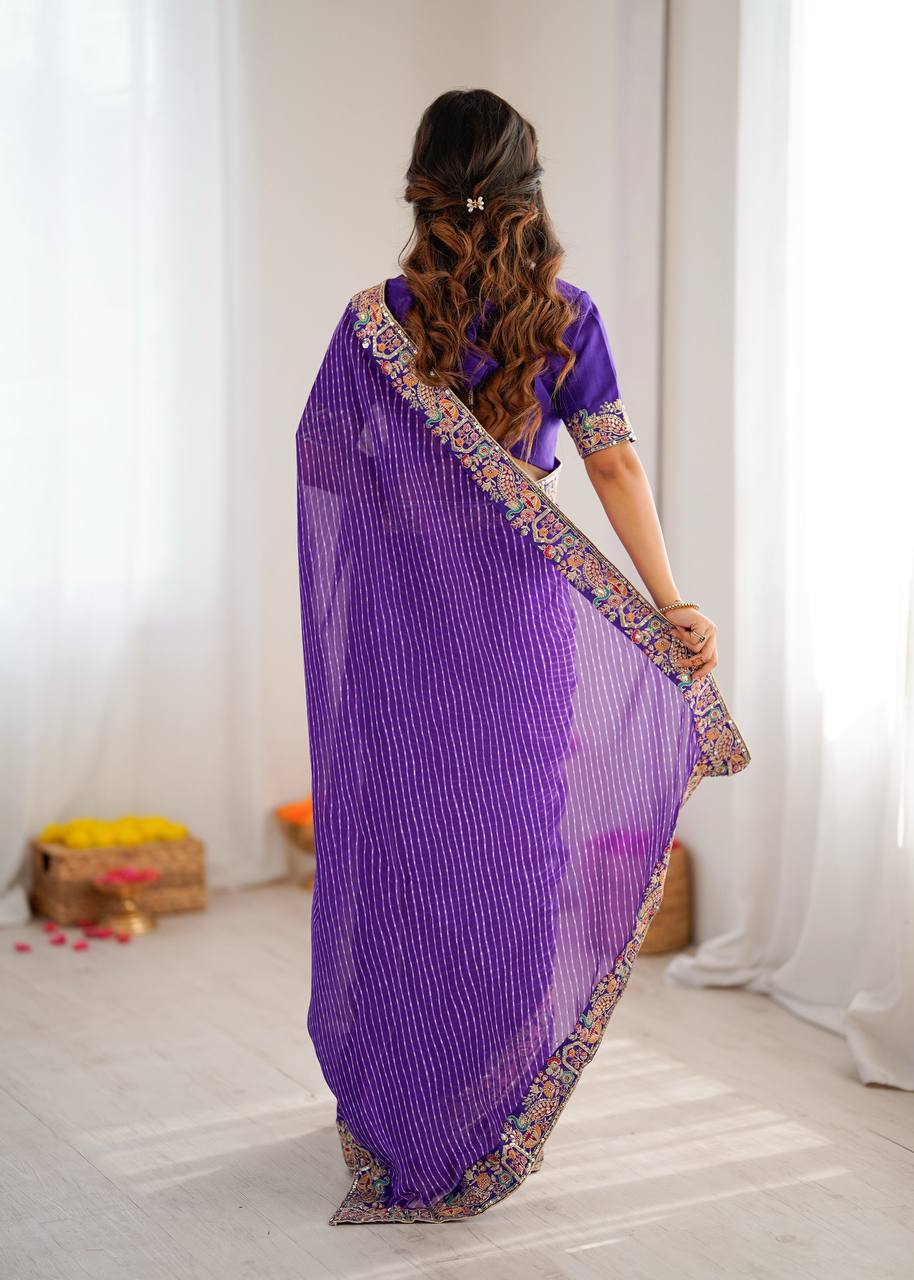 Lehenga Mart Designer Bollywood Style Party Wear Saree-Blue