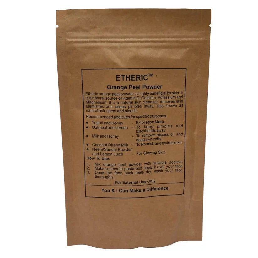 Etheric Orange Peel Powder – Natural Skin Brightening & Acne Care Face Pack