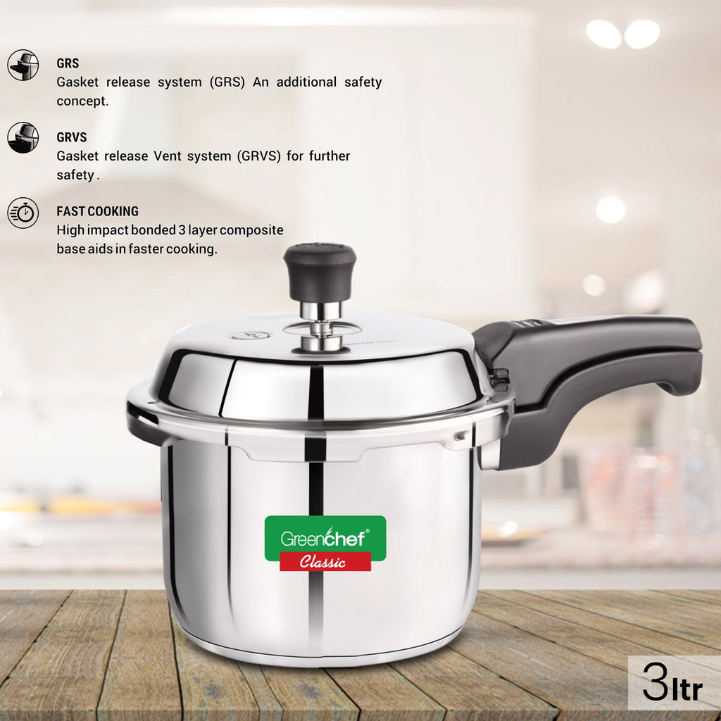 Greenchef Classic Aluminium Outer Lid Pressure Cooker