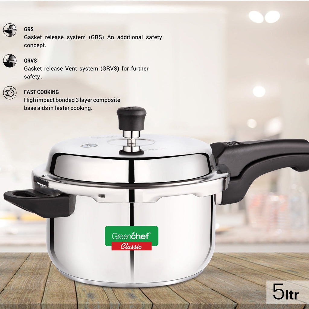 Greenchef Classic Aluminium Outer Lid Pressure Cooker