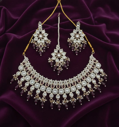 Jewel City Royal Stone Bridal Necklace Set for Women | Traditional Gold-Plated Ethnic Indian Jewelry