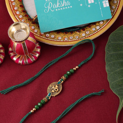trueBrowns X Voylla Lord Ganesha Rakhi With Rudraksha