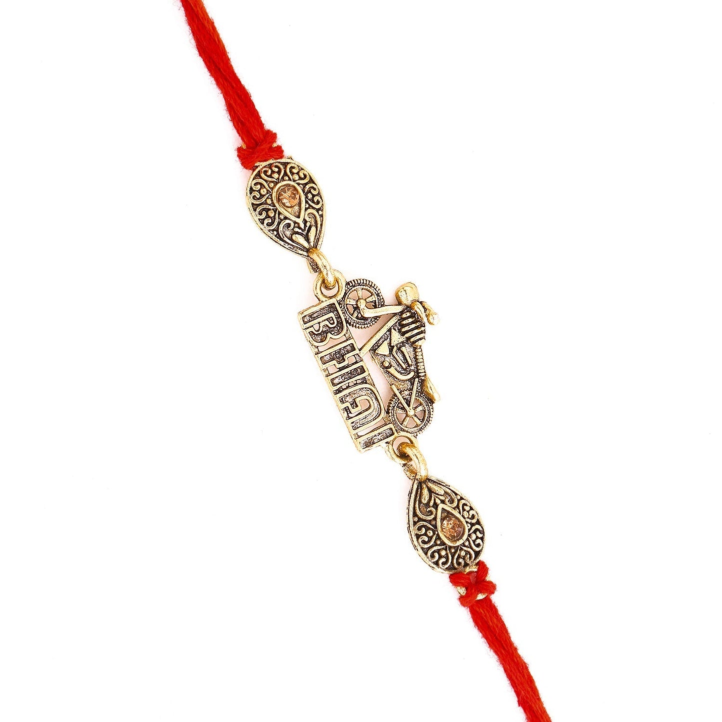 trueBrowns X Voylla Stylish Biker Bhai Rakhi With Roli Chaawal Pack
