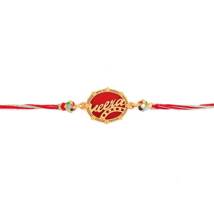 trueBrowns X Voylla Designer Veera Enameled Rakhi With Roli Chaawal Pack