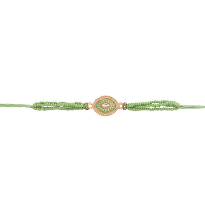 trueBrowns X Voylla Designer Beaded Rakhi With Roli Chaawal Pack
