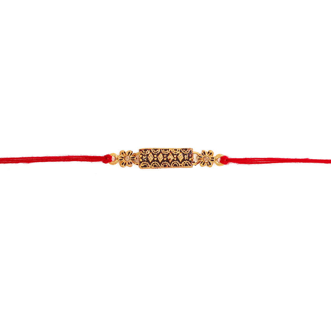 trueBrowns X Voylla Antique Floral Designer Rakhi With Roli Chaawal Pack