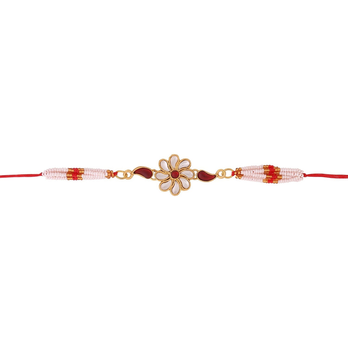 trueBrowns X Voylla Graceful Kundan Rakhi With Roli Chaawal Pack