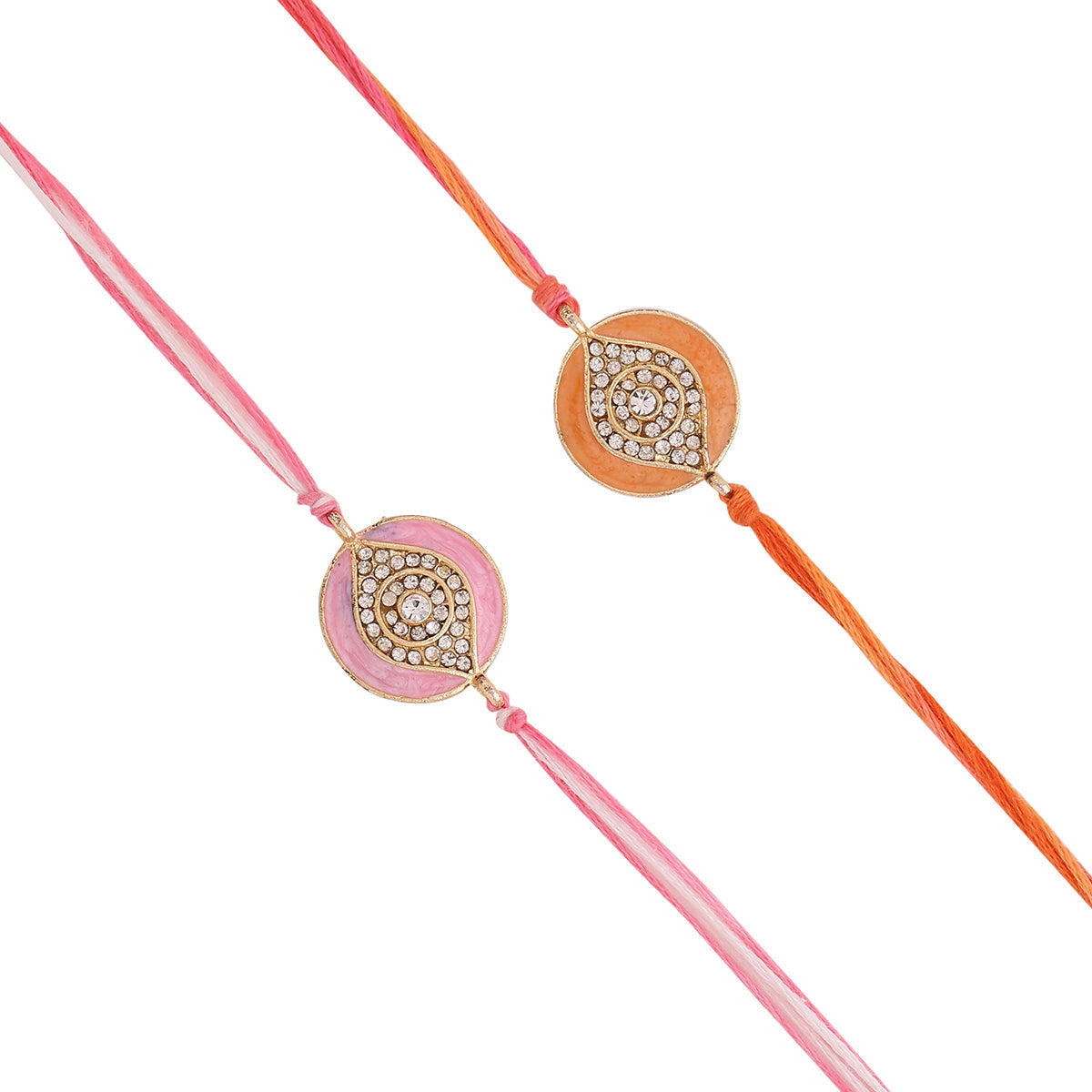 trueBrowns X Voylla Enameled Rakhi Combo Set With Roli Chaawal Pack