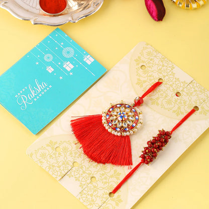 trueBrowns X Voylla Designer Bhaiya Bhabhi Rakhi Set With Roli Chaawal Pack