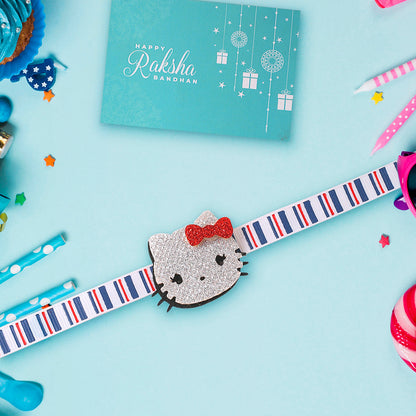 trueBrowns X Voylla Adorable Kitty Kids Rakhi With Roli Chaawal Pack