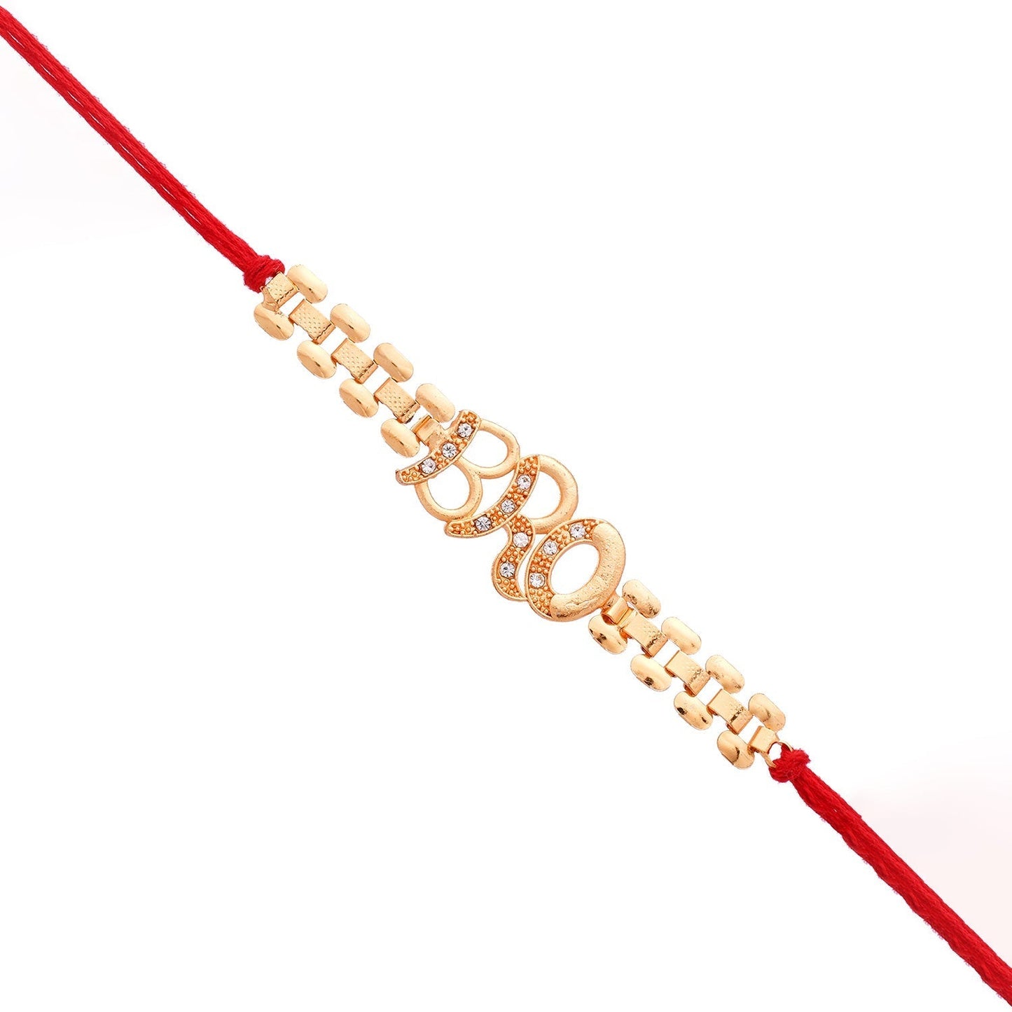 trueBrowns X Voylla Bro A Gem Embellished Gold Tone Rakhi