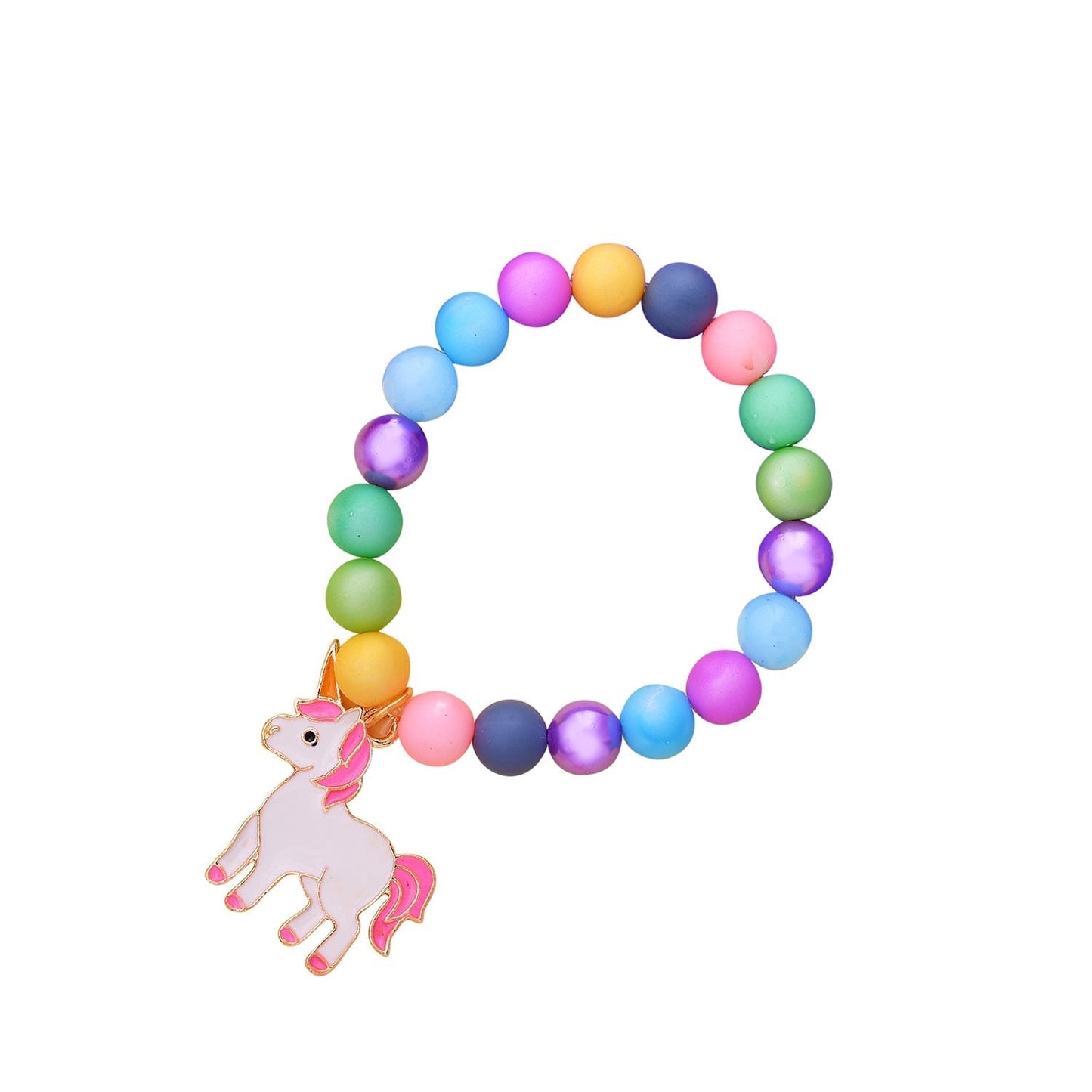 trueBrowns X Voylla Pink Unicorn Kids Convertible Rakhi with Colorful Beads