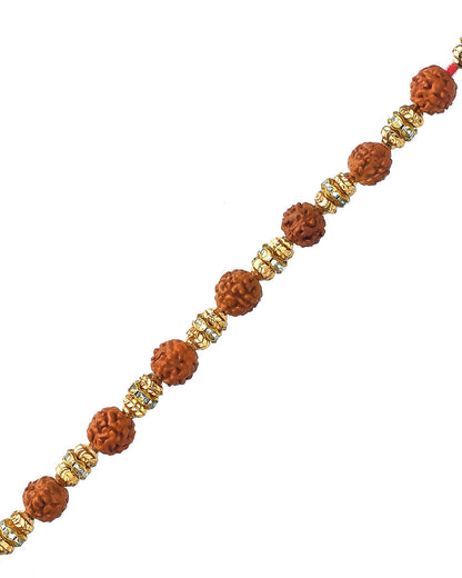 trueBrowns X Voylla Set Of 3 Auspicious Rudraksha Studded Rakhis