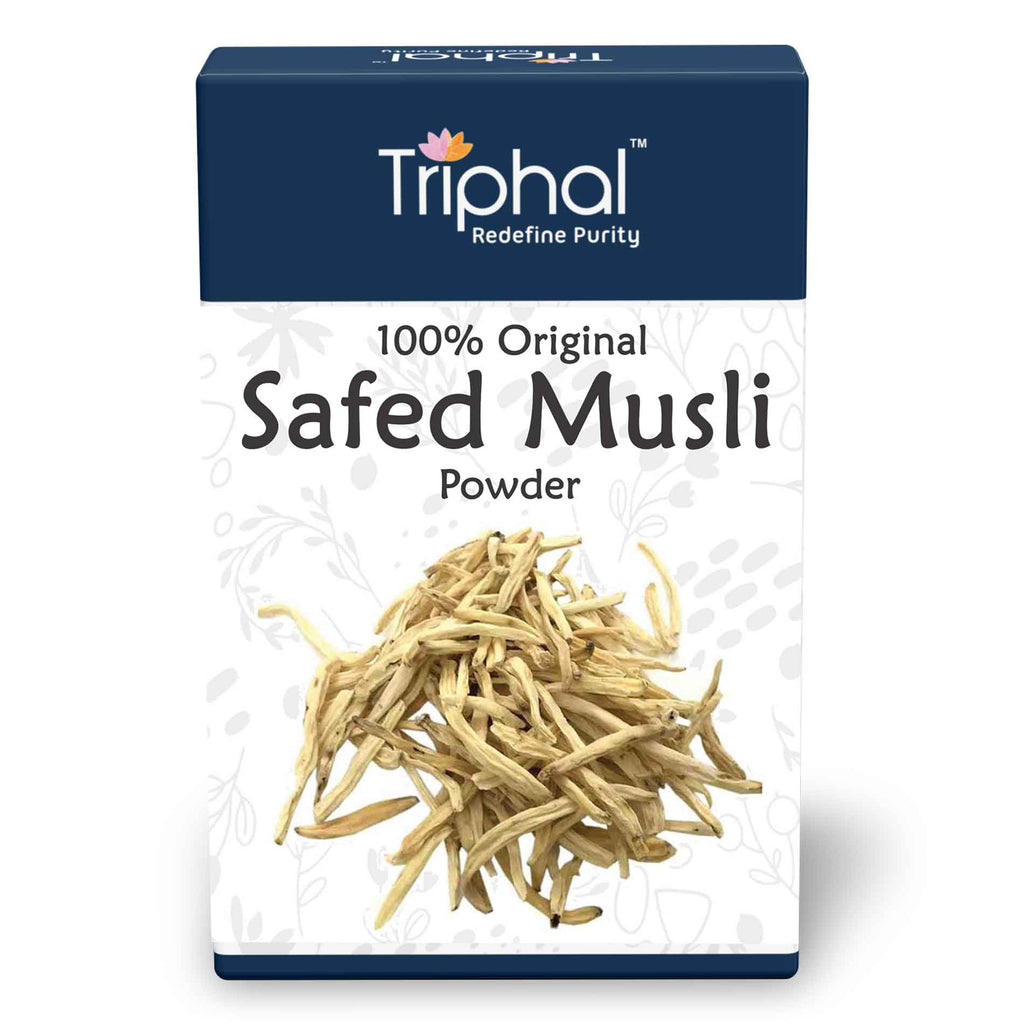Triphal Safed Musli Powder - 100% Pure and Natural