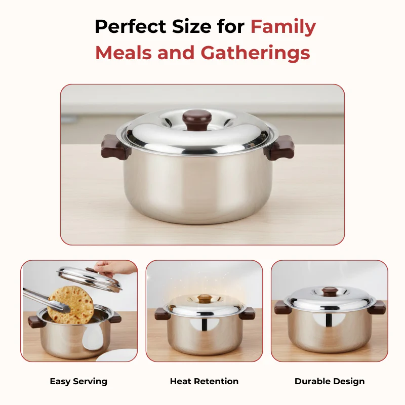 Vinod Stainless Steel Hot Casserole Insulated Serving