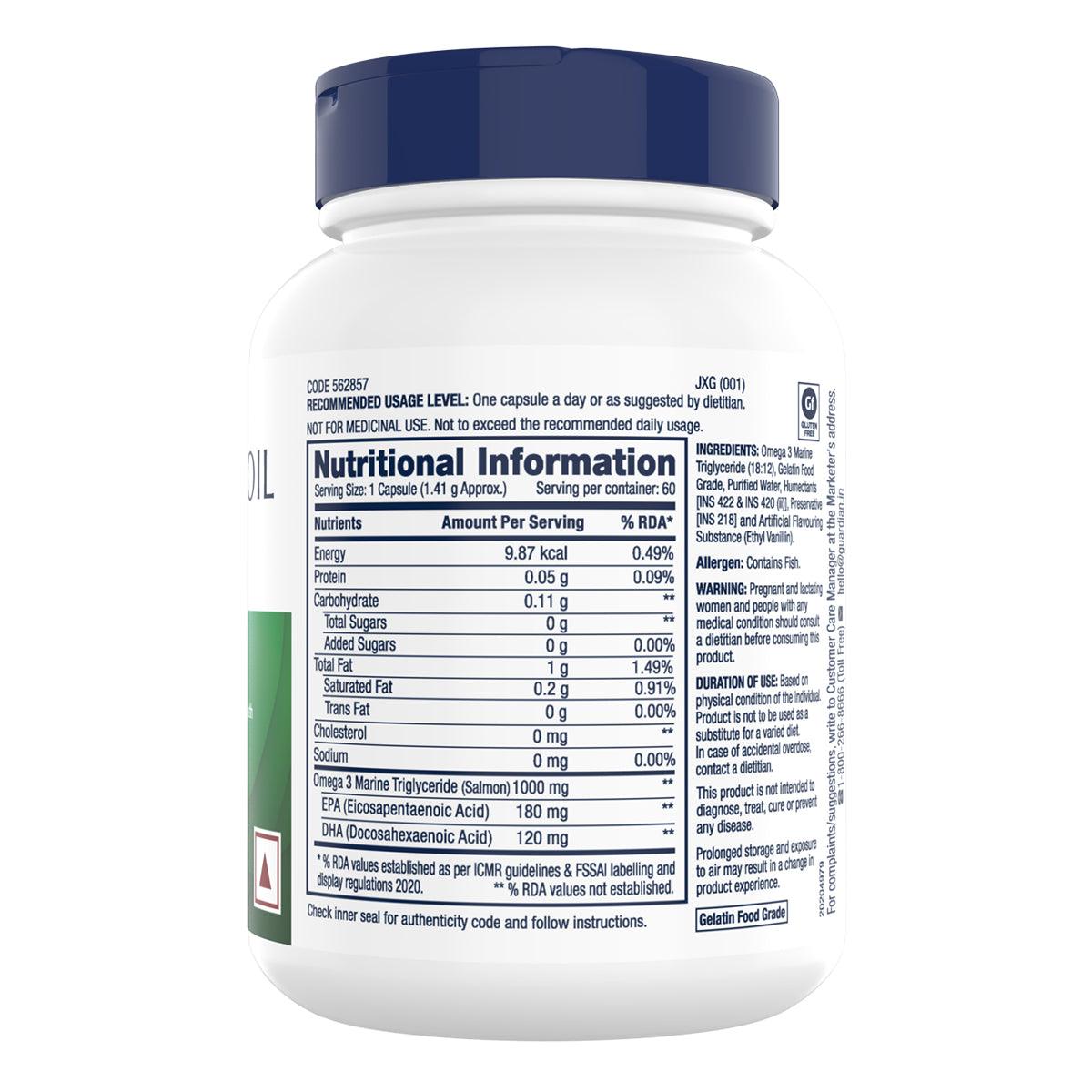 GNC Salmon Oil 1000mg Tablets