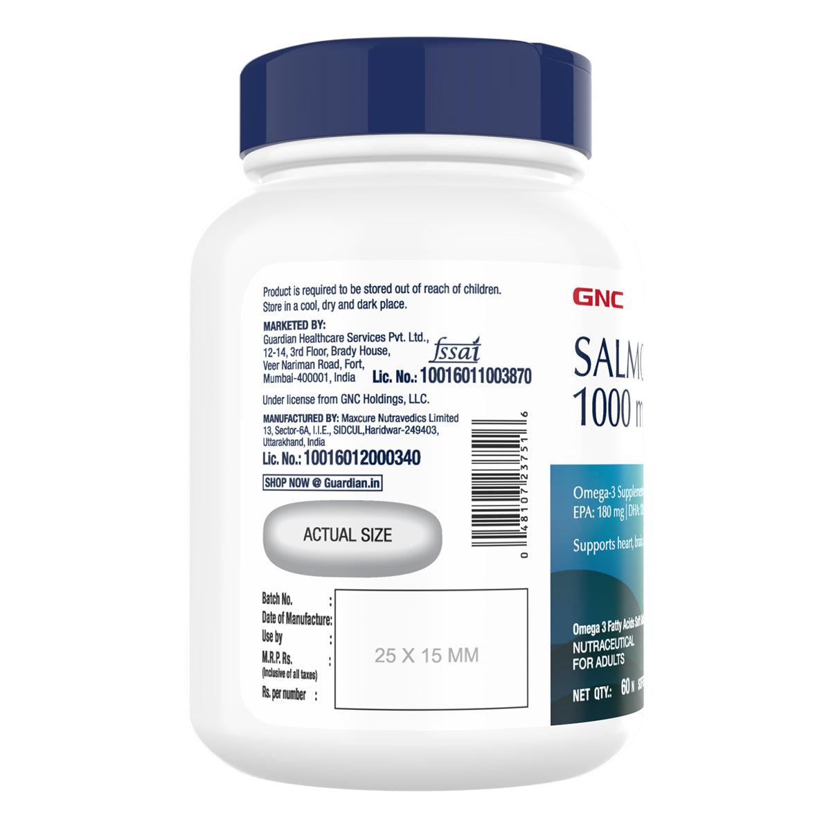 GNC Salmon Oil 1000mg Tablets