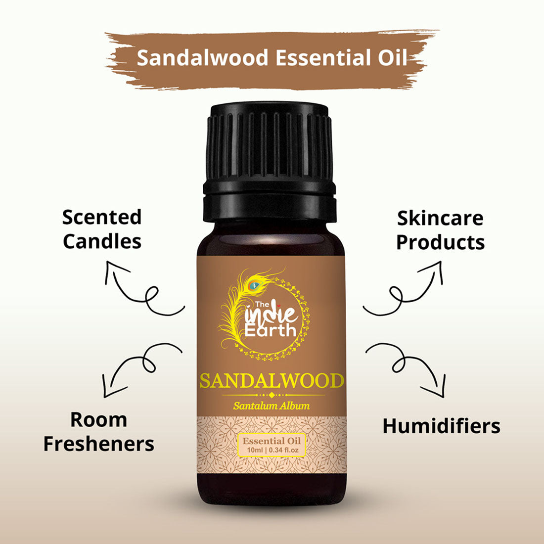 The indie Earth Sandalwood Essential Oil - 10 ml