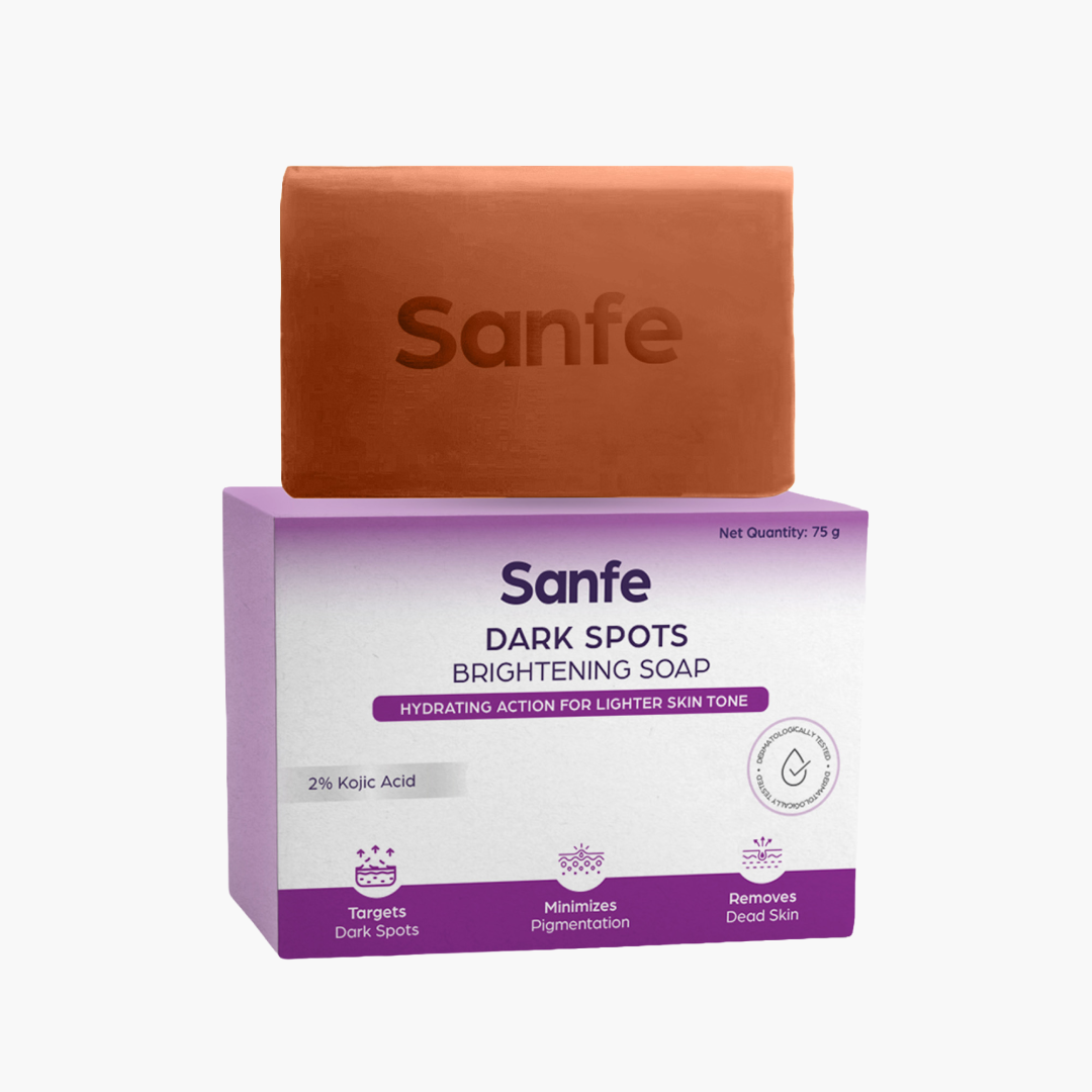 Sanfe Kojic Acid Soap for Dark Spots & Pigmentation - 75 gms