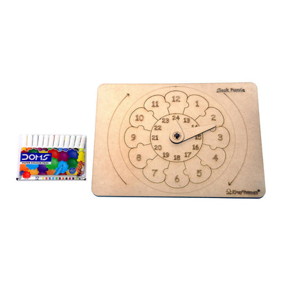 Kraftsman 24 Hour And Minutes Clock Learning Puzzle Board | Color Kit Included