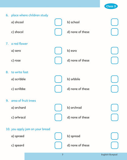 Scholars Insights English Olympiad Grade 3