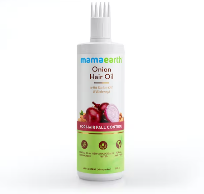 Mamaearth Onion Hair Oil for Hair Regrowth and Hair Fall Control